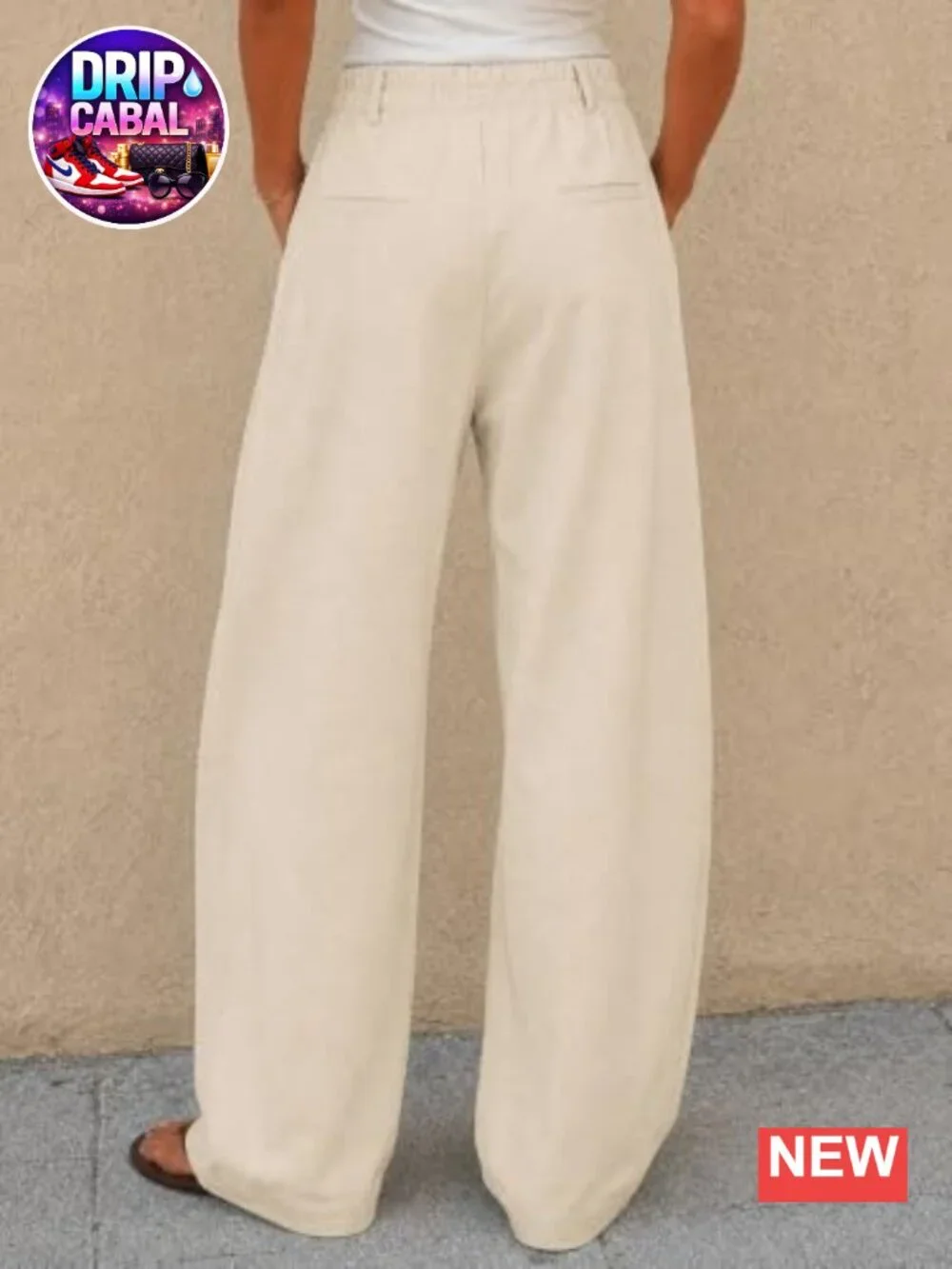 Womens Barrel Dress Pants High Waisted Wide Leg Work Trousers Palazzo Business